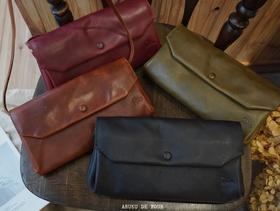 Diu军绿/棕/深红棕/白/黑牛皮手工包