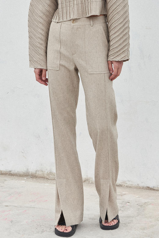 Viktoria Chan | SS21050 Pisa slit flared trousers - outmeail [长裤] 商品图4