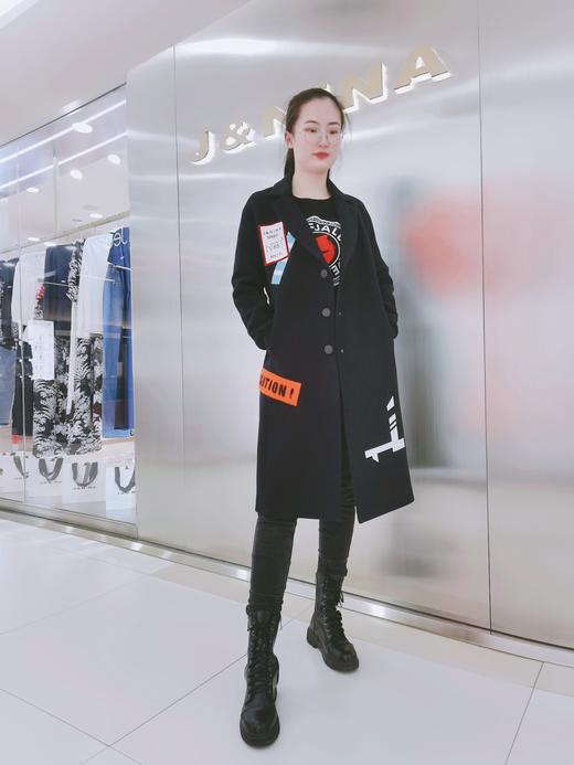 捷恩尼纳2021新品趣味性羊毛大衣A16W443F 商品图1
