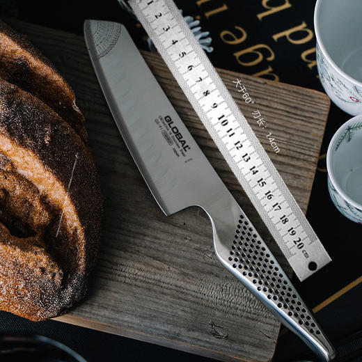 日本具良治GLOBAL带坑防粘切菜刀 商品图3