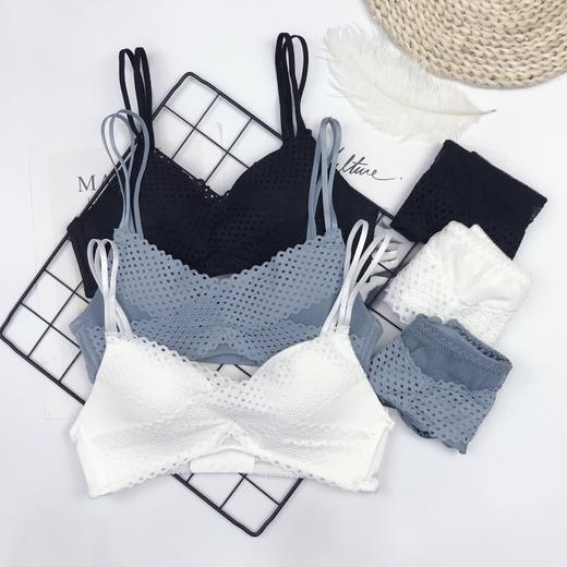 日系少女内衣蕾丝性感舒适薄款聚拢上托无钢圈美背无痕文胸套装 商品图2