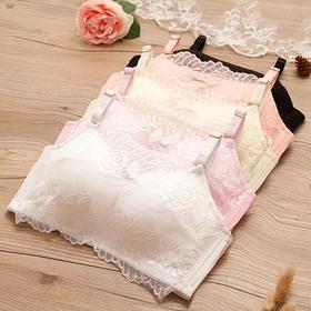 无钢圈韩版少女文胸高中学生初中生抹胸内衣小胸罩聚拢薄款防下垂