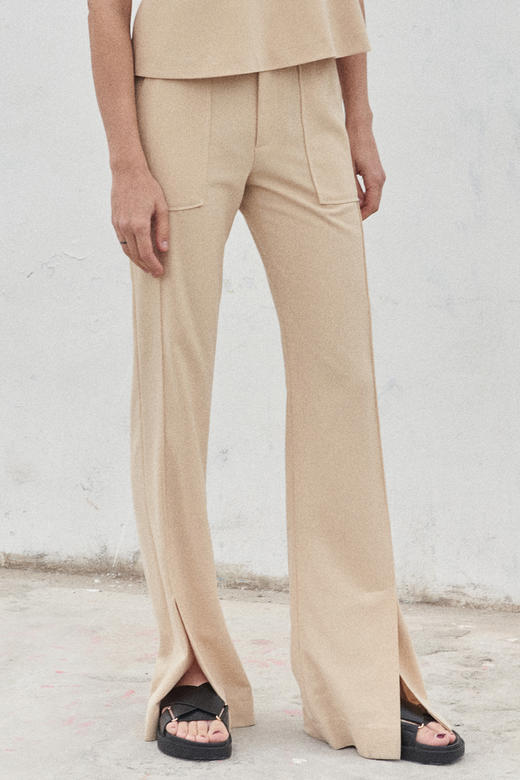 Viktoria Chan | SS21049 Pisa slit flared trousers [长裤] 商品图6