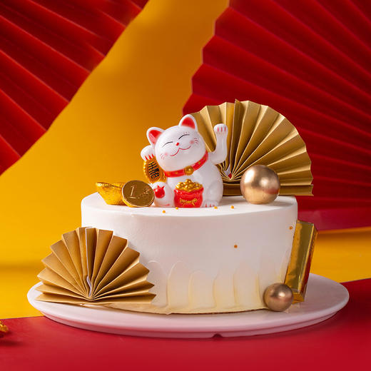 招财猫-招财招福招吉祥-6英寸【下午茶蛋糕】 商品图1
