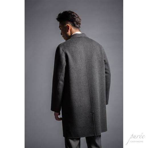 Puree｜#homme-3 pocket details coat 羊绒羊毛混纺男款单排扣极简翻盖袋大衣 [绿 / 灰] 商品图6