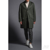 Puree｜#homme-3 pocket details coat 羊绒羊毛混纺男款单排扣极简翻盖袋大衣 [绿 / 灰] 商品缩略图1