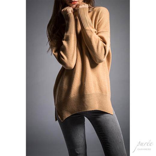 Puree｜#1986 half-neck baby cashmere sweater 半高领小山羊绒女款毛衣 [黑 / 白 / 驼] 商品图9