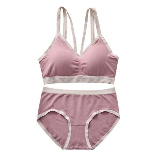 韩国跨境奢华内衣套装 环保印染养护风情美背文胸乳胶杯舒适裹胸 商品图4