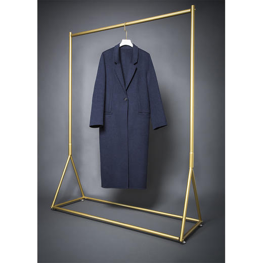 Puree｜#0919 羊绒羊毛混纺单排扣简约longline大衣 [灰 / 蓝] 商品图2