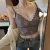 2021爆款乳胶蕾丝小吊带背心女外穿文胸一体美背内搭打底法式上衣 商品缩略图0