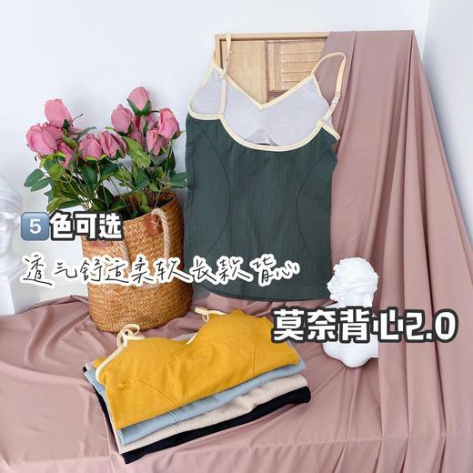 爆款莫奈2.0撞色背心裹胸聚拢螺纹文胸性感美背打底吊带内衣女 商品图3