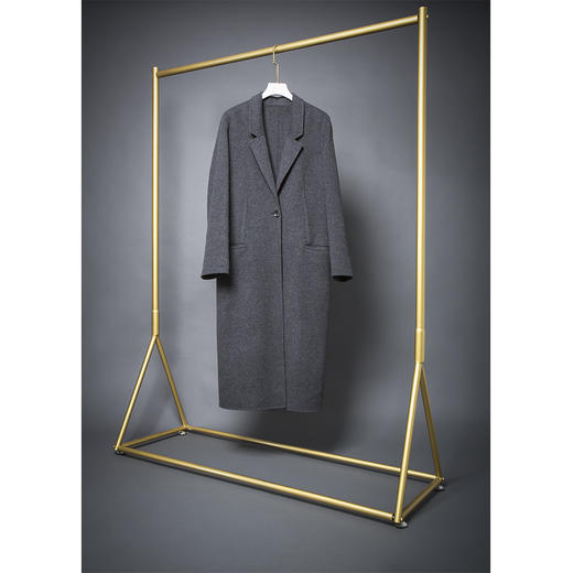 Puree｜#0919 羊绒羊毛混纺单排扣简约longline大衣 [灰 / 蓝] 商品图1