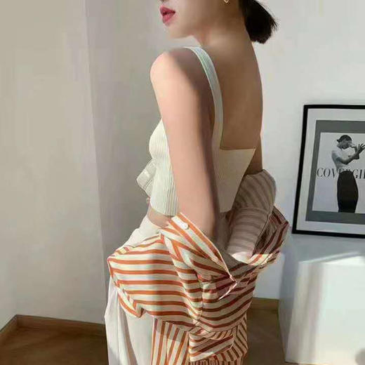 新款881四季风背心V领N1美背吊带裹胸带胸垫无钢圈运动内衣女文胸 商品图2