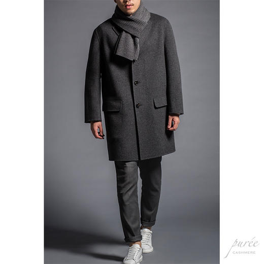 Puree｜#1991 the scarf for men 纯羊绒限定男款针织围巾 商品图1