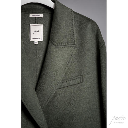 Puree｜#1206 boyfriend blazer 羊绒羊毛混纺男友风松身长夹克 [藏蓝 / 绿] 商品图9