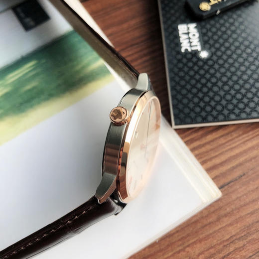 渠道货 万宝龙HERITAGE SPIRIT系列，黑色美洲鳄鱼皮表带 商品图6