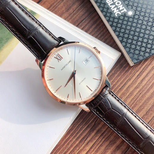 渠道货 万宝龙HERITAGE SPIRIT系列，黑色美洲鳄鱼皮表带 商品图1