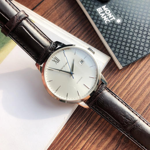 渠道货 万宝龙HERITAGE SPIRIT系列，黑色美洲鳄鱼皮表带 商品图2