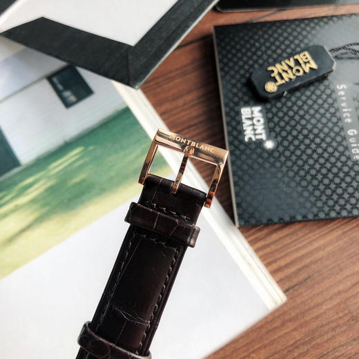 渠道货 万宝龙HERITAGE SPIRIT系列，黑色美洲鳄鱼皮表带 商品图8
