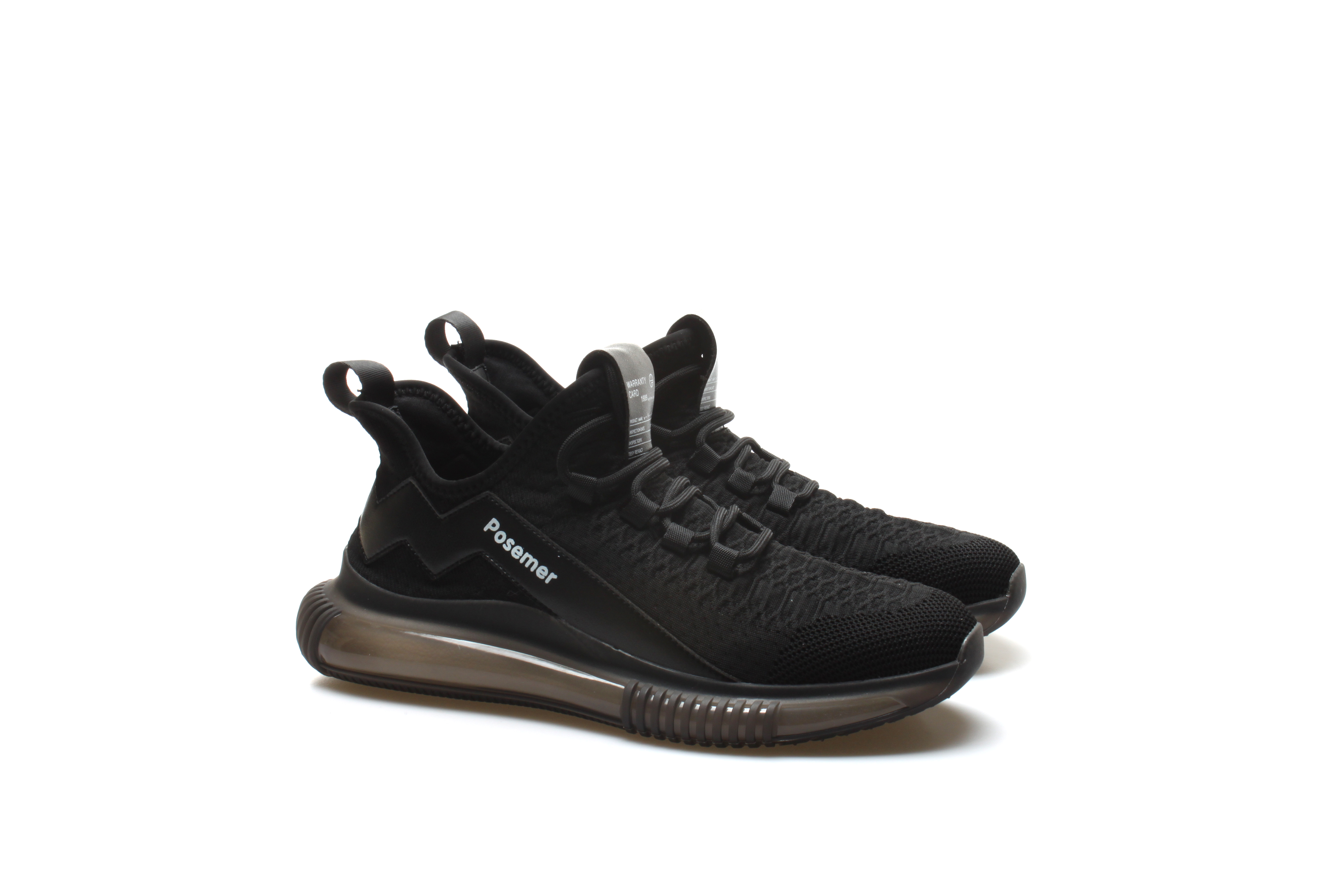 豪麟名鞋奥莱迪嘉男装牛皮革/飞织布休闲鞋djwto11mx209黑色 原价1460