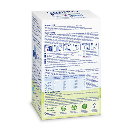 德国Hipp喜宝益生元益生菌婴幼儿奶粉1段600g0-6个月 商品图4