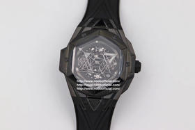ZF全新爆品 陶瓷   全新Big Bang Sang Bleu II刺青二代腕表  恒宝 热门款 史上复杂陶瓷工艺重大突破 运用立体几何图形，呈现出精妙的浮雕效果和深邃质感