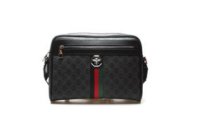 豪麟名鞋奥莱迪嘉男装PVC/牛皮革皮包TMPB11AM207黑色  原价1660元