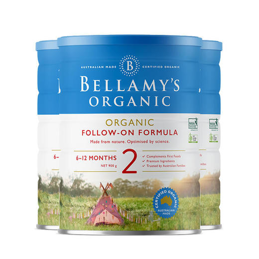 【保税备货】BellamyS贝拉米婴儿奶粉2段900g（新版本） 商品图1