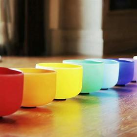 可预定|七色脉轮水晶钵(1套)