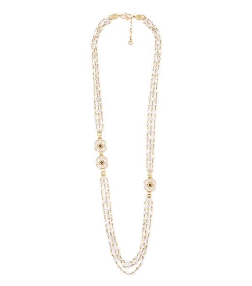 北京仓｜Goossens Paris-Trefle-天然水晶 石榴石 长项链（毛衣链）［法国设计师］ 商品图1