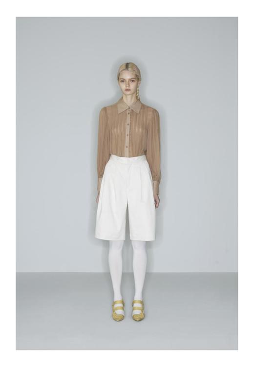 压褶花边衬衫 商品图0