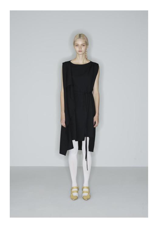 希腊雕塑褶连衣裙 商品图0