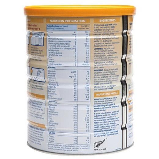 〖英国直邮〗英国纳尼凯尔Nannycare羊奶粉2段900g 商品图3