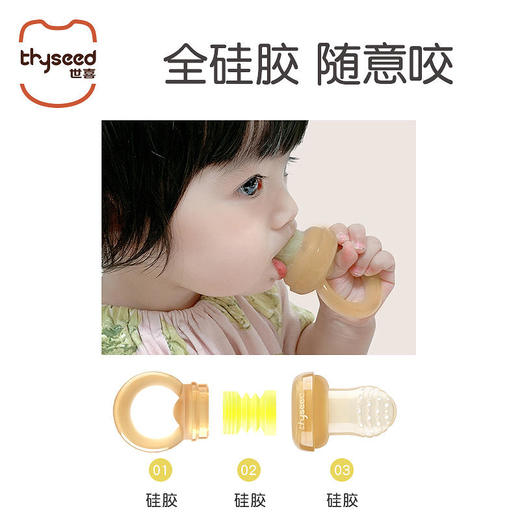 世喜咬咬乐袋果蔬乐婴儿牙胶宝宝奶嘴吃水果神器辅食器磨牙棒推进 商品图2
