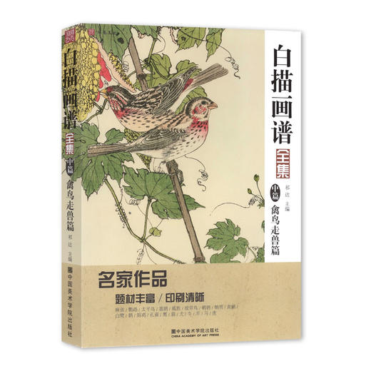 《白描画谱全集（上、中、下）》定价:168 祁达 主编 中国画工笔画零基础入门 中国美术学院 正版品牌直销 商品图3