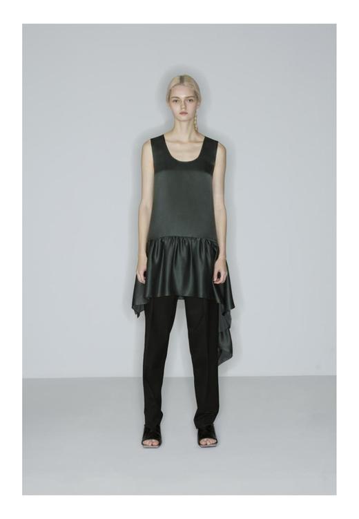 树藤摆圆领连衣裙 商品图0