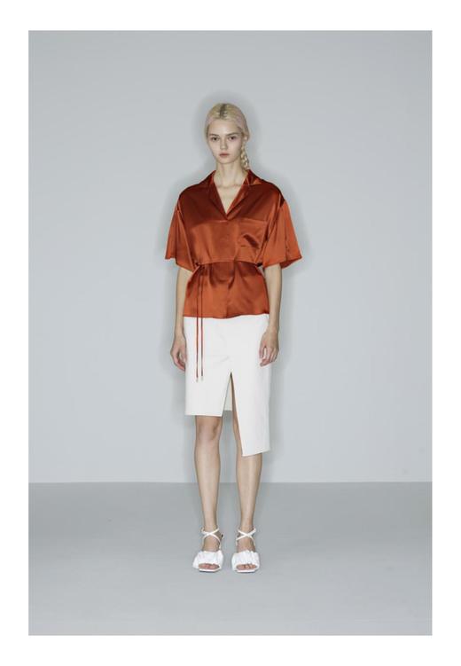 冷抽象拼接牛仔半裙 商品图1