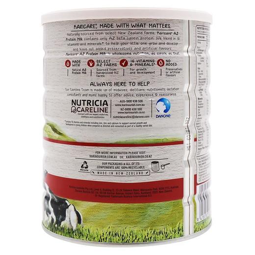 【BSC】牛奶 澳洲karicare/可瑞康A2婴幼儿牛奶粉3段900g适用1岁以上宝宝 商品图6