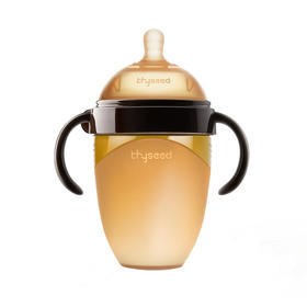 世喜断奶硅胶奶瓶240ml新生婴儿仿母乳超软重力球吸管把手宽口径防胀气