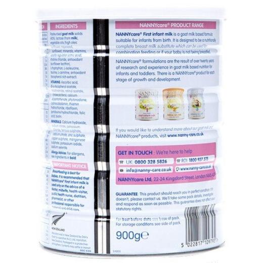 〖英国直邮〗英国纳尼凯尔Nannycare羊奶粉1段900g 商品图4