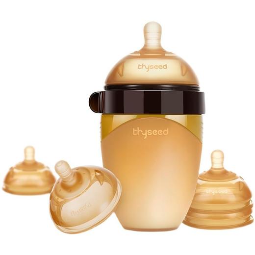 世喜新生婴儿仿母乳实感防胀气硅胶奶嘴奶瓶把手重力球吸管五件套 商品图4