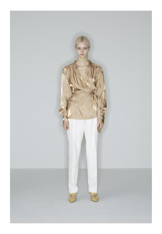 小翻领叠搭系带衬衫 商品图1