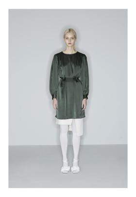 法式圆领裙装上衣