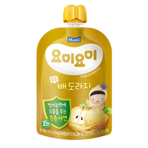 Maeil每日友咪友咪梨桔梗水果汁两种口味12个月以上100ml【果汁乳品】 商品图1