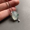 高冰种飘花翡翠贝壳18k白金钻石珍珠无色蓝宝石镶嵌 商品缩略图7