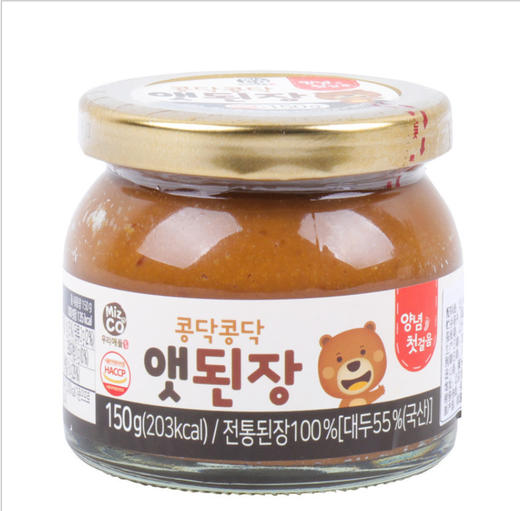 韩国宝宝饭桌大酱  传统制作调味酱大酱汤黄豆酱150g保质期1年 商品图3