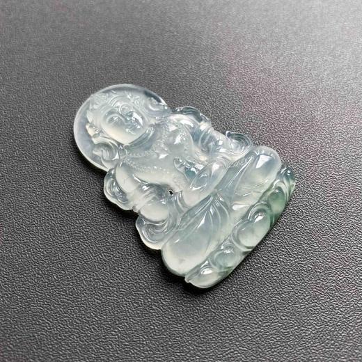 高冰种飘花翡翠精雕度母 商品图3
