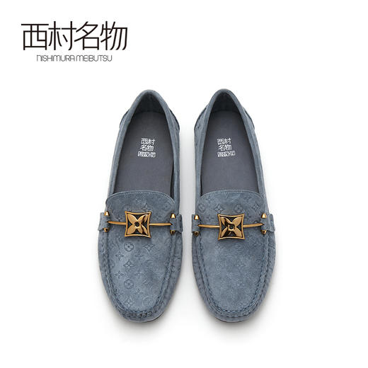 西村名物2021春季新款平底豆豆鞋字母LOGO百搭透气休闲鞋女 X21AM12201 商品图3