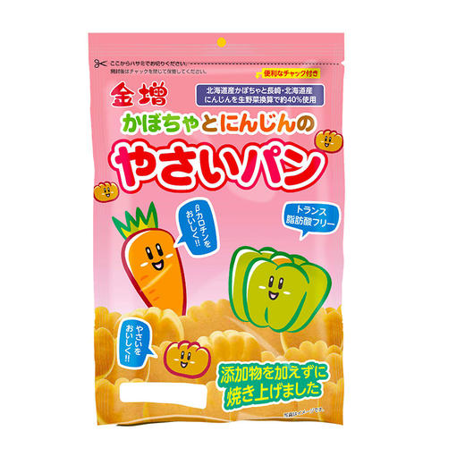 日本金增小面包牛奶味南瓜胡萝卜蔬菜味45g保质期7个月 商品图1