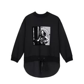 女战士印花套头卫衣